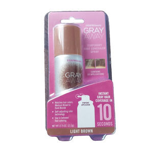 EVERPRO Beauty Gray Away 0.75 oz Light Brown NEW 10 Second Coverage Root Conceal
